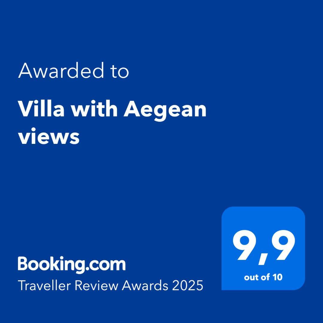 Villa With Aegean Views Akhladherí Exteriör bild